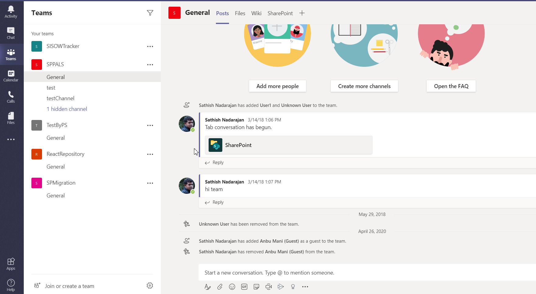 MS Teams Post New Conversation/Announcements in Multiple Channels