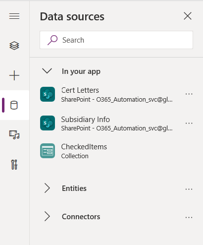 Powerapps DataSource