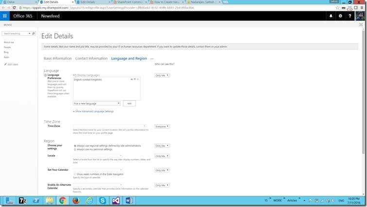 How to Change the User Preferred Language in Office 365 DELVE – SharePoint  Online - SharePoint Pals