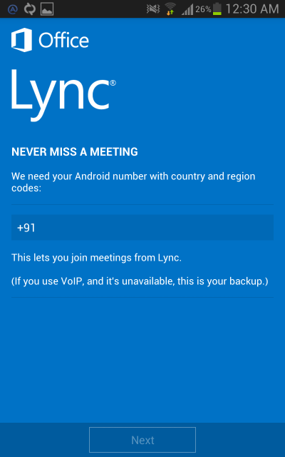 Lync Configure Phone Number